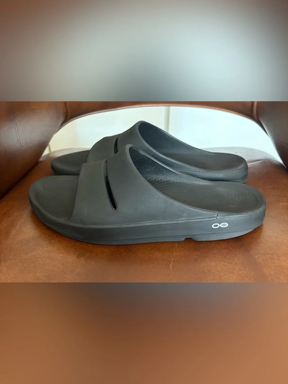 OFFOS Ooahh Sport Slide Sandal Shoes Black Matte Size 12M/14W recovery shoe